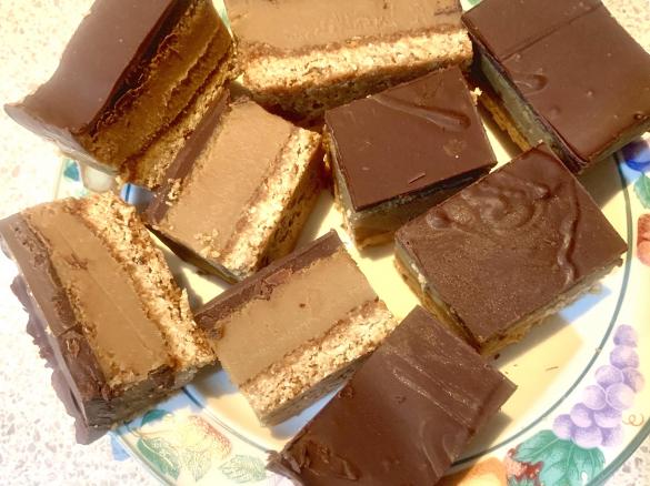 Choc Caramel Slice- made with Caramel Condensed Milk.