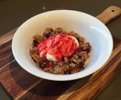 Breakfast Quinoa with nuts and Cranberries
