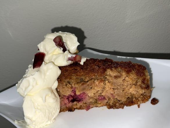 Kate’s Rhubarb Cinnamon Cake