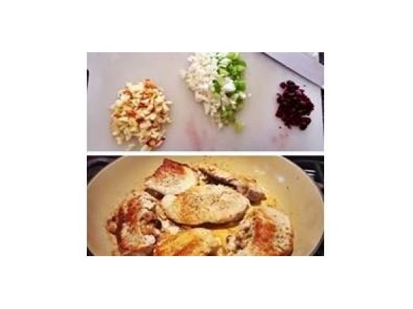 APPLE AND CRANBERRY STUFFED PORK LOIN CHOPS RECIPE