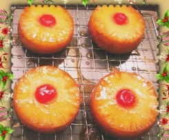 Mini pineapple upside down cakes