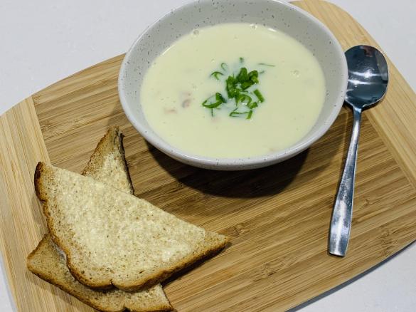 Cauliflower, Bacon and Parmesan Soup