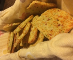 Bacon, parmesan shortbread biscuits