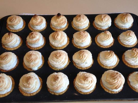 Rhubarb Strawberry Meringue Tarts