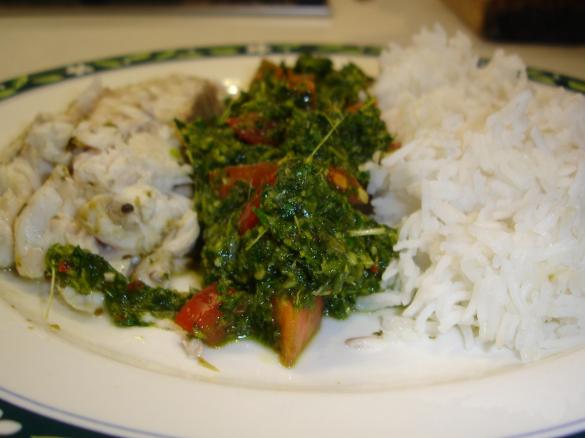 Asian Salsa Steamed Fish