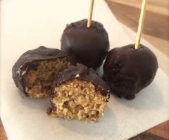 Chocolate Covered Peanut Butter and Oat Bites