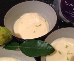 kaffir lime and coconut custard