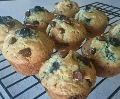 Blueberry & Choc Chip Muffins - Thermomumma