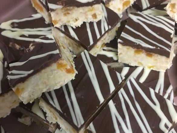 Chocolate Apricot Slice