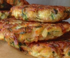 Zucchini fritters (Kolokithokeftedes) (vegan)