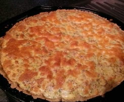 Broccoli and quinoa flour quiche
