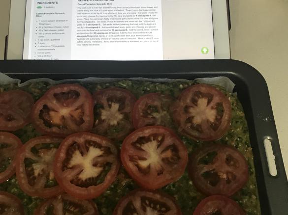 Variation Carrot/Pumpkin Spinach Slice