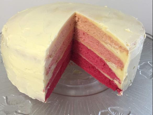 Ombre butter cake