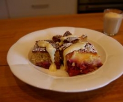 Valli Little's Plum Tray Bake with White chocolate custard