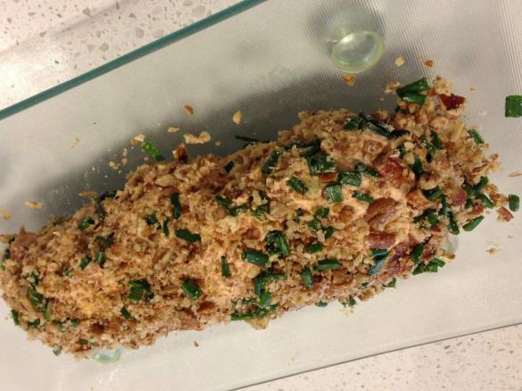 Salmon and Pecan Log