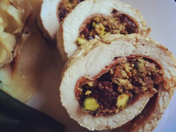Fig, Cranberry & Pistachio Turkey Roll