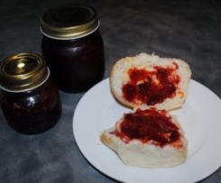 Strawberry, Vanilla Bean and Raspberry Vinocotto   Jam