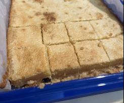 Gluten and dairy free lemon delicious slice