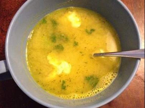 Noni's Quick Chicken Broth with Egg Noodles