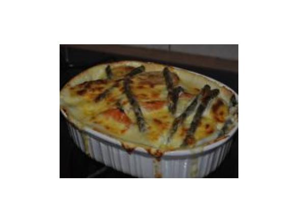 Asparagus and Sweet Potato Bake