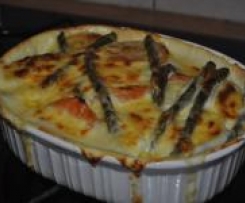 Asparagus and Sweet Potato Bake