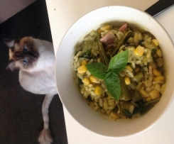 Low Fodmap - Clone of Broccollini, basil and bacon Risotto for 2