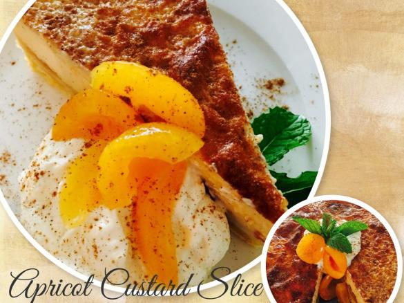 APRICOT CUSTARD SLICE