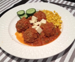 Beef Meatballs Saganaki (porcupines)