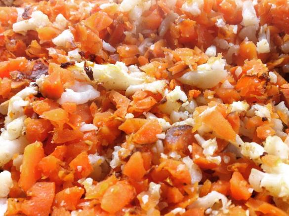 Spicy Roasted Sweet Potato & Cauli "Rice"