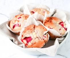 Strawberry, Raspberry & White Choc Muffins