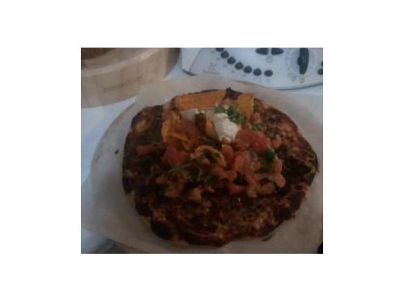 Mexican Pizza with Corn Chips & Sour Cream