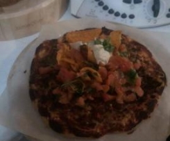 Mexican Pizza with Corn Chips & Sour Cream