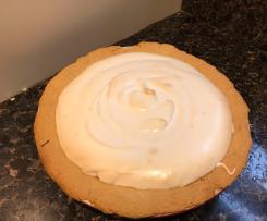 Salted caramel & meringue tart