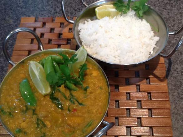 Coconut chickpea curry