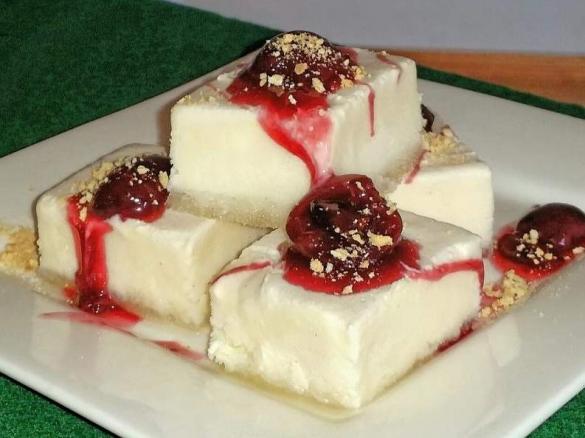 Iced Yoghurt Parfait with Spiced Cherry Sauce