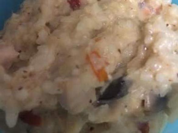 Chicken, mushroom & sundried tomato risotto