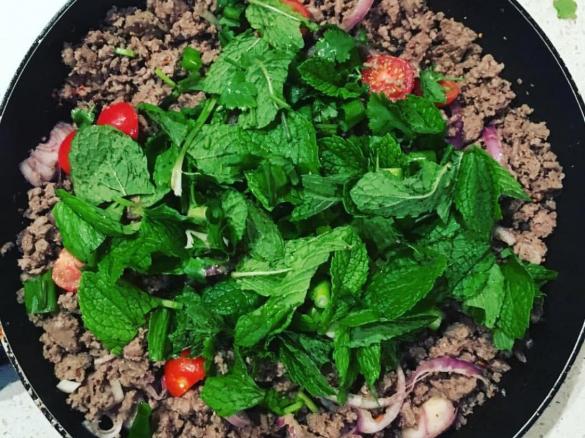 Beef Larb (Spicy Beef Salad)