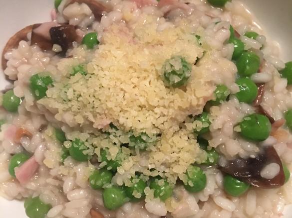 Kirls Bacon, Mushroom & Pea Risotto