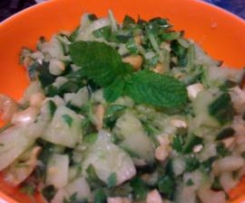 Cucumber, Ginger and Cashew Salad