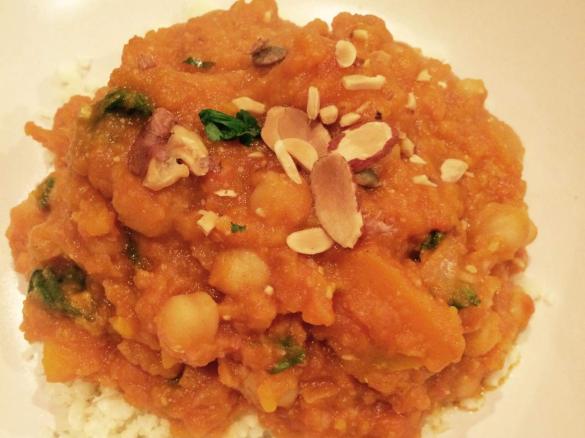 Pumpkin, sweet potato & Chickpea Curry