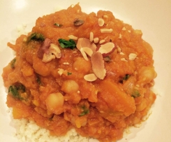 Pumpkin, sweet potato & Chickpea Curry
