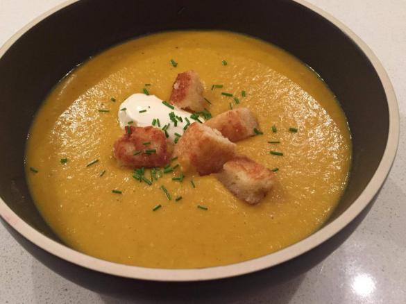 Pumpkin, Bacon & Red Lentil Moroccan Soup