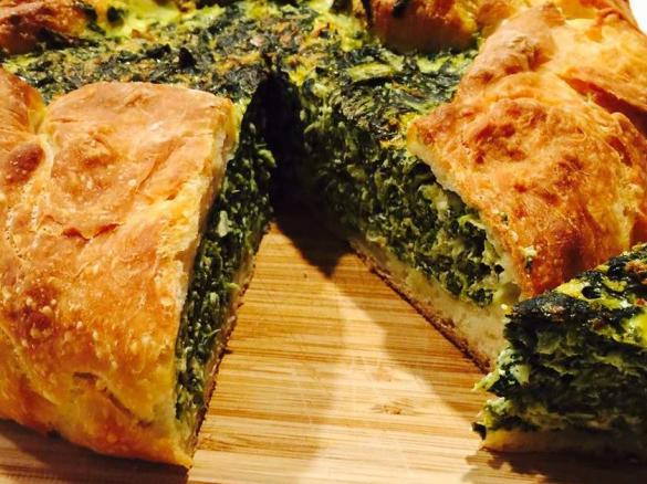 Spinach Sourdough Torta