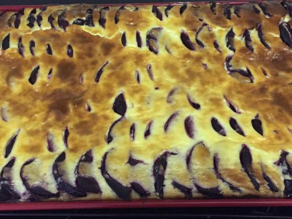 Yeast Cake with Creme Fraiche topping