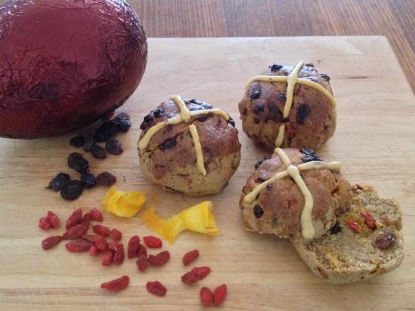 Hot Cross Buns (Gluten, Dairy, Yeast and Refined Sugar free)