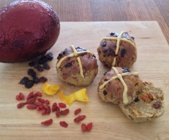 Hot Cross Buns (Gluten, Dairy, Yeast and Refined Sugar free)