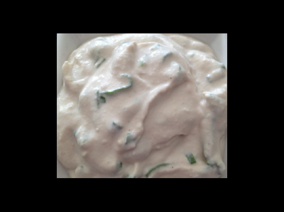 RAW Cashew Sour Cream with Chives Dip