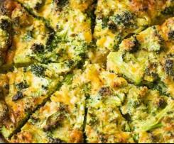 Variation Crustless Broccoli Quiche with cheddar and onions
