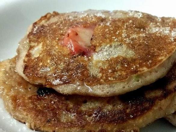 Apple and Strawberry Pancakes