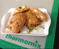 Cranberry, Oats and White Chocolate Biscuits.